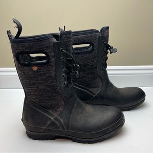 Bogs womens lace up Crandall knit waterproof boots